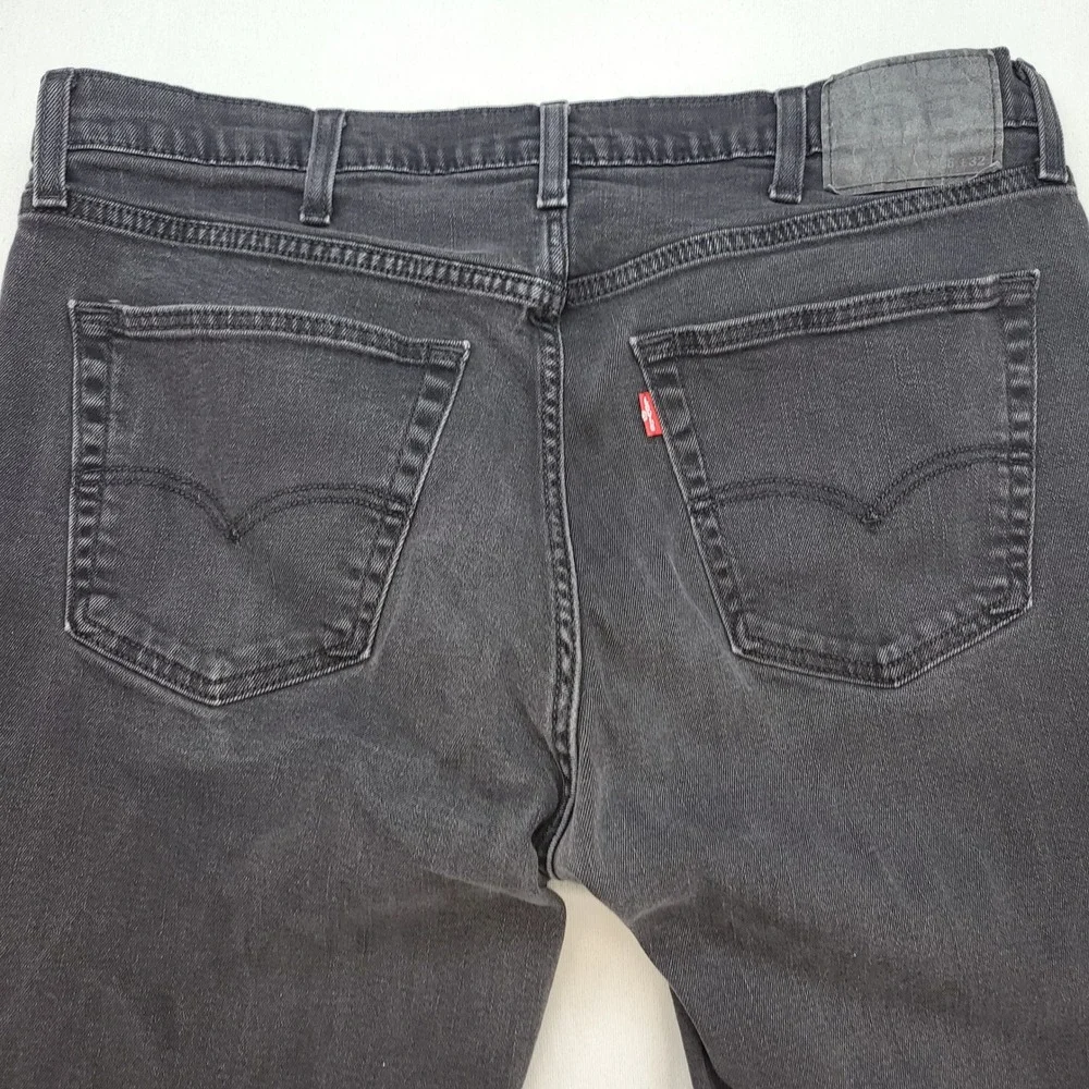 Levi's 559 Relaxed Straight Jeans‎ Mens 38x32 Black Mid Rise Dark Wash Denim